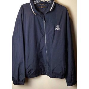 VTG Tommy Hilfiger Golf Jacket Men's XL Crest‎ Full Zip Mesh Lined Blue Troon